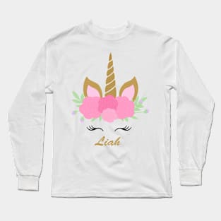 Unicorn Liah - Pink Long Sleeve T-Shirt